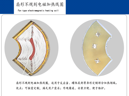 扇形不規(guī)則電磁加熱線圈